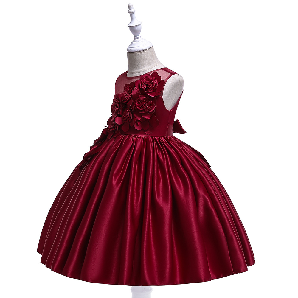 2021 High quality Flower Toddler Baby Girl Infant Princess Dress Baby Girl Wedding Dress Lace Tutu Kids Party