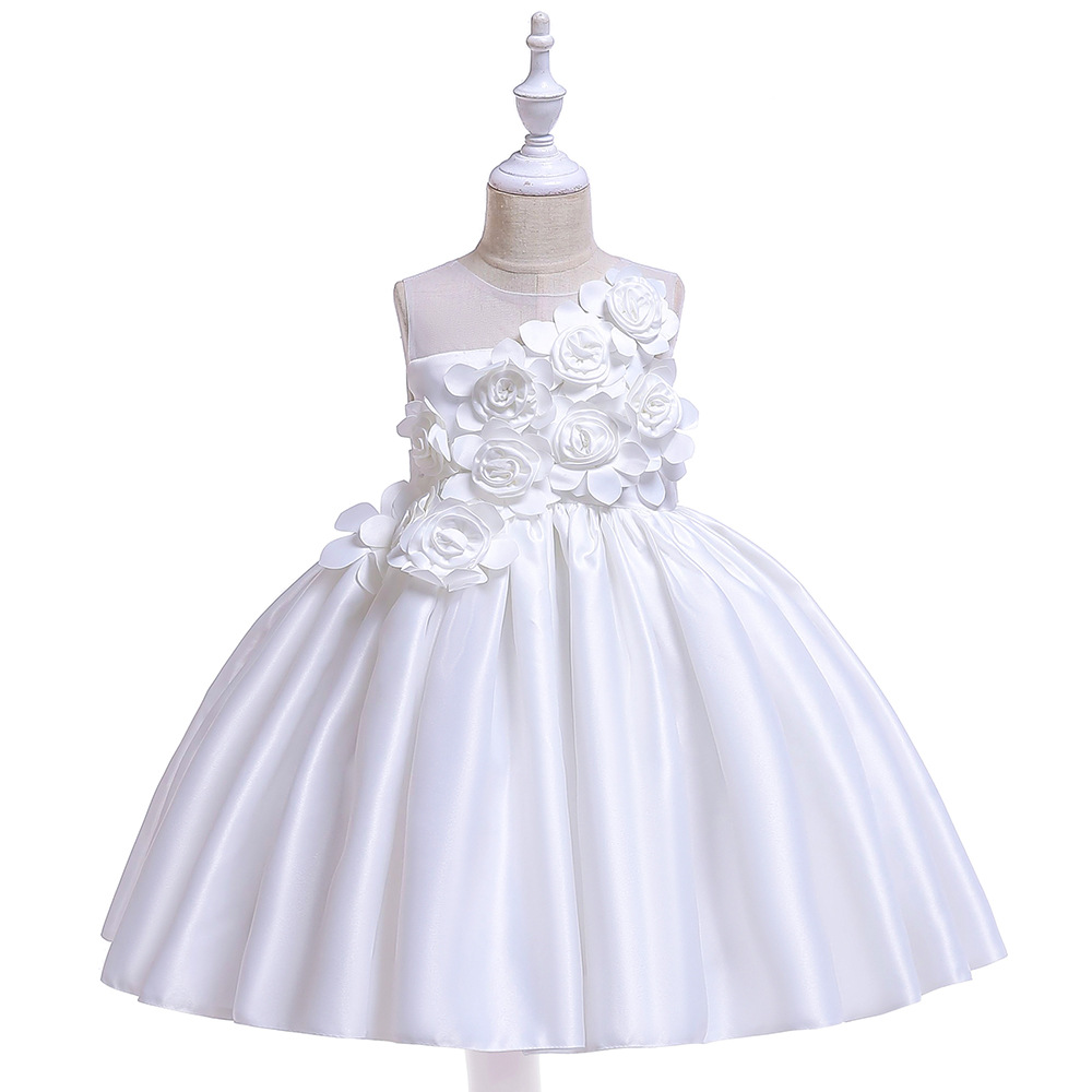 2021 High quality Flower Toddler Baby Girl Infant Princess Dress Baby Girl Wedding Dress Lace Tutu Kids Party
