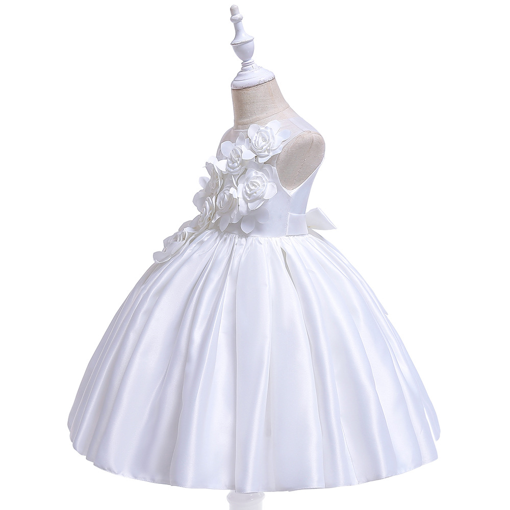 2021 High quality Flower Toddler Baby Girl Infant Princess Dress Baby Girl Wedding Dress Lace Tutu Kids Party