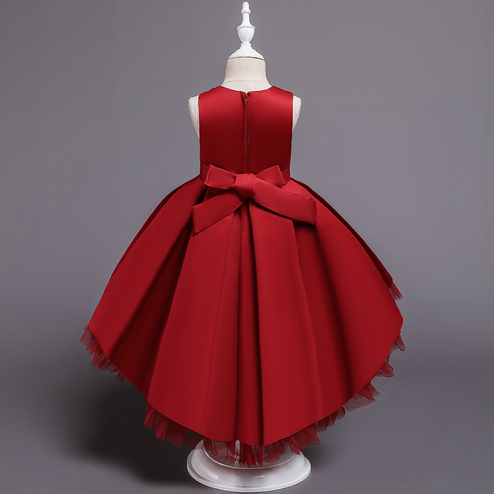 High quality Girl Dress Lace Appliques Children Kids Dresses For Girls Birthday Dresses Girls Formal Clothing