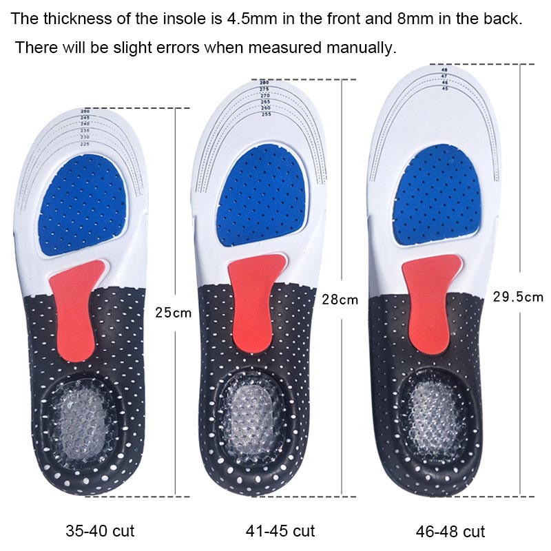 2021 High quality 10 pair Sports Insoles Men's Silicone Shock Absorbent Military Training Insoles Deodorant Shoe Care