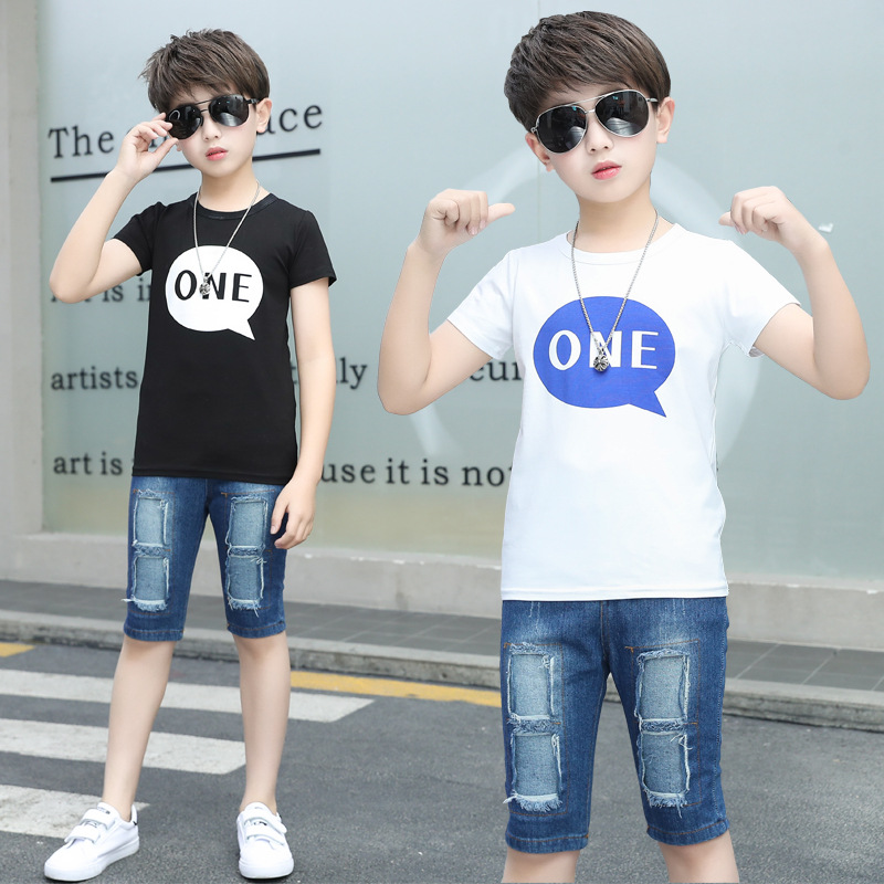 High quality Kids Tracksuit For Boys Clothing Sets Summer Teen Boys Clothes Casual Sport Suits 2pcs Outfit