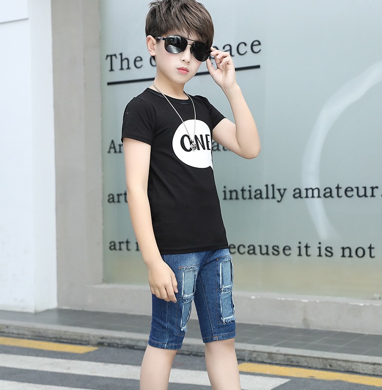 High quality Kids Tracksuit For Boys Clothing Sets Summer Teen Boys Clothes Casual Sport Suits 2pcs Outfit