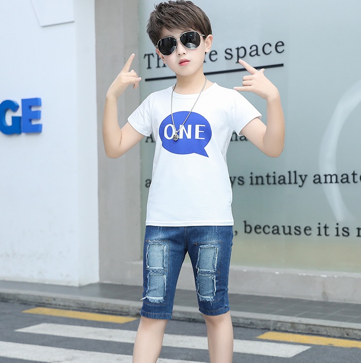 High quality Kids Tracksuit For Boys Clothing Sets Summer Teen Boys Clothes Casual Sport Suits 2pcs Outfit