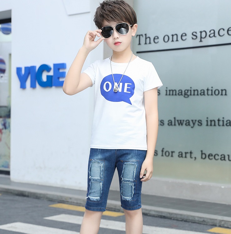 High quality Kids Tracksuit For Boys Clothing Sets Summer Teen Boys Clothes Casual Sport Suits 2pcs Outfit