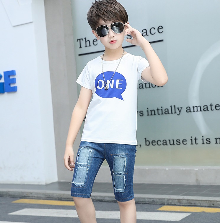 High quality Kids Tracksuit For Boys Clothing Sets Summer Teen Boys Clothes Casual Sport Suits 2pcs Outfit