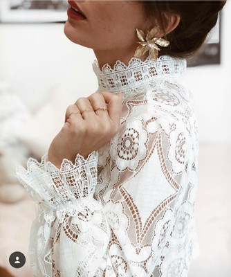 2021 High quality womens lace white shirt spring autumn long sleeve hollow sexy tops female fashion blouse