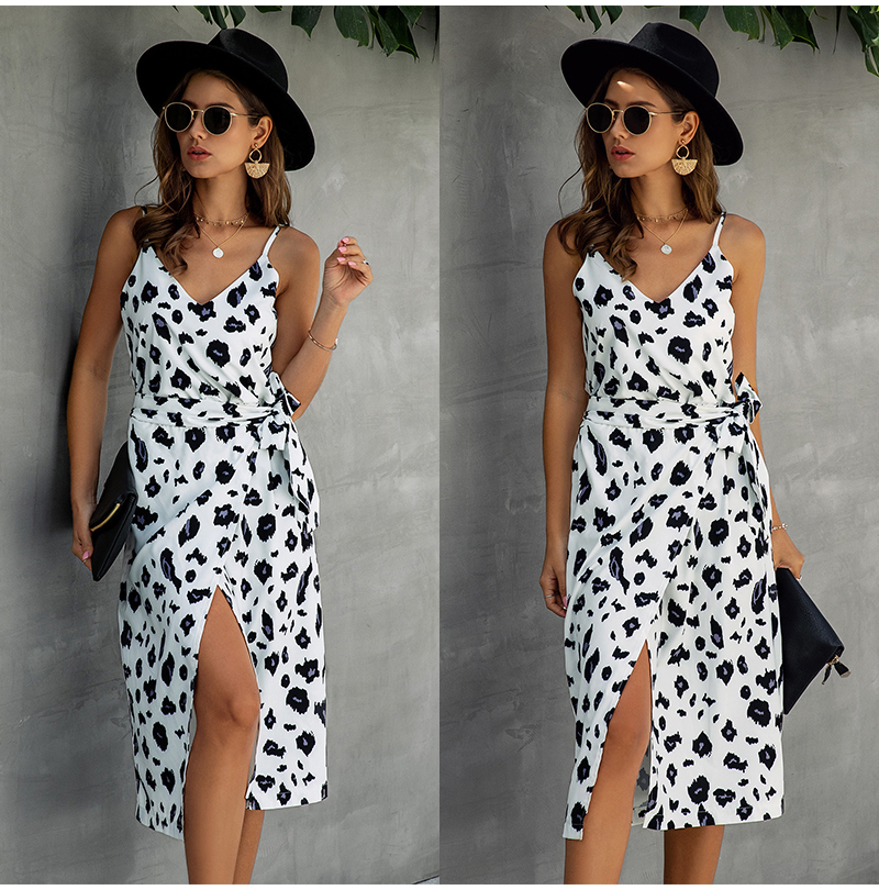 High quality Lossky Cotton Dresses Women Printed Summer Slip Sundress Sexy Backless Sleeveless Beach Ladies