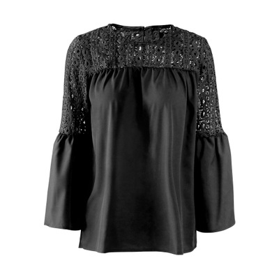 2021 High quality Hot style spring summer women's fashion in pure color lace button long sleeve t-shirts tops
