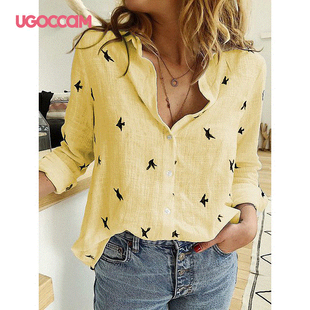 2021 High quality Women Blouses Long Sleeve Autumn Shirt Office Elegant Work Shirt Plus Size Top