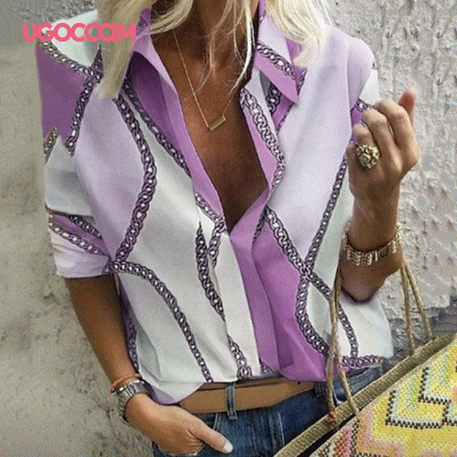 2021 High quality Women Blouses Long Sleeve Autumn Shirt Office Elegant Work Shirt Plus Size Top