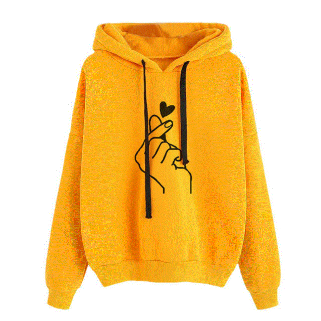 High quality Women Sweatshirt And Hoody Ladies Hooded Love Printed Casual Pullovers Girls Long Sleeve Spring Autumn Winter Striped Plus Size