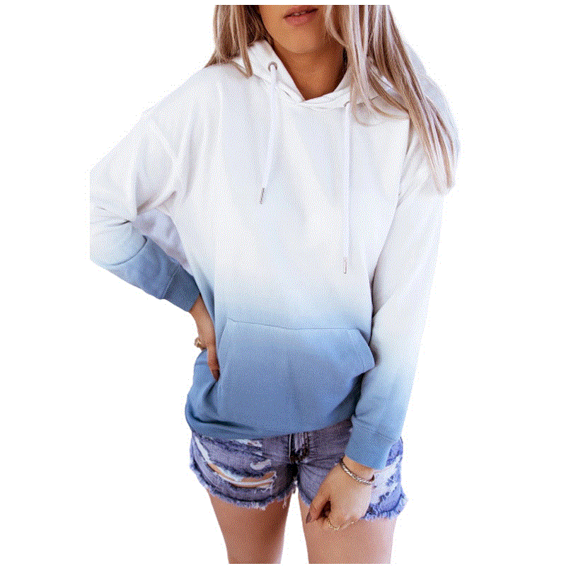 2021 High quality Autumn And Winter Hoodies Womens Loose Tie-Dye Printed Long-Sleeved Streetwear Hooded Sweatshirt Female Fashion Casual Lady Top
