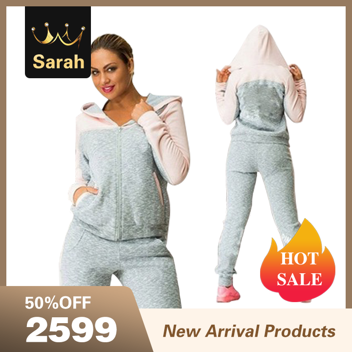 2021 High quality Patchwork Top Oversized Tracksuit Women Hoodies Sweatshirts Sportswear Sweatsuit