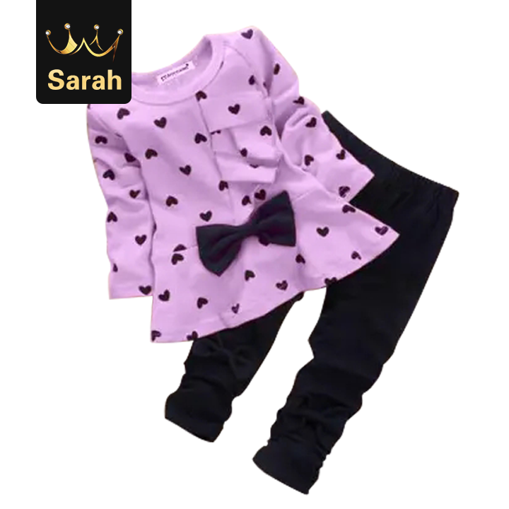 High quality Hot autumn girls clothes sets T-shirt full sleeve clothing children active suits