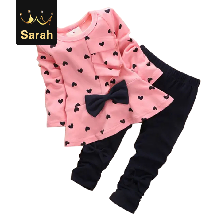 High quality Hot autumn girls clothes sets T-shirt full sleeve clothing children active suits