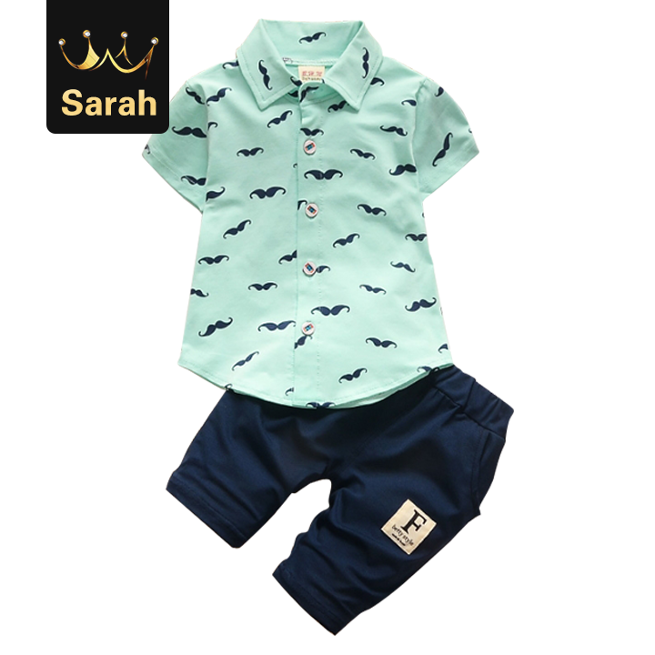 Toddler Kids Baby boys and girls kids clothes sets short sleeve shirt + pants clothing sets