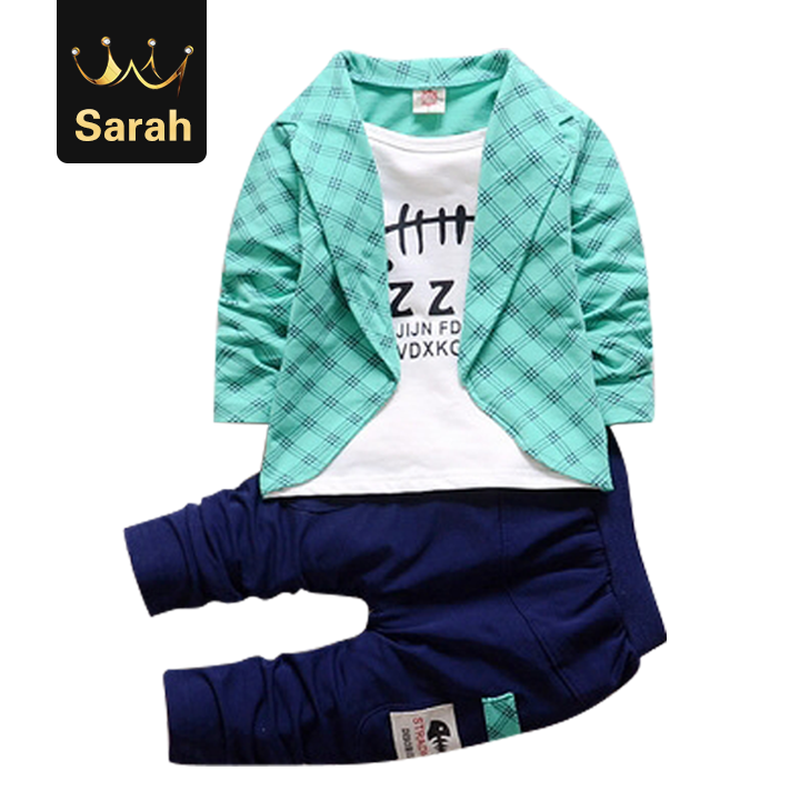 High quality Formal Clothing Kids Attire For Boy Clothes Plaid Suit In September Toddler Suit