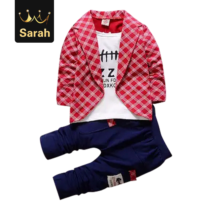 High quality Formal Clothing Kids Attire For Boy Clothes Plaid Suit In September Toddler Suit