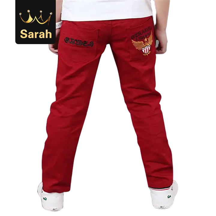High quality Autumn Kid Trousers Clothes Casual Cotton Elastic Waist Pencil Pants For Boys