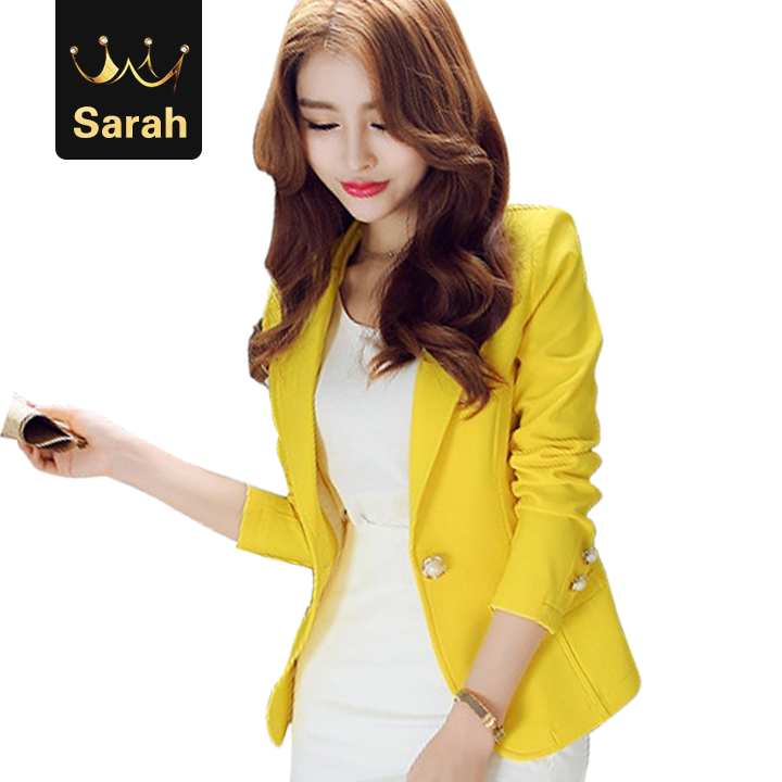 High quality Women Jackets Long Sleeves Office Lady Single Button Women Suit Jacket Blazer