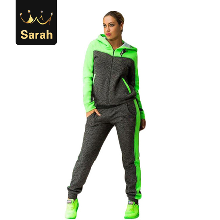 2021 High quality Patchwork Top Oversized Tracksuit Women Hoodies Sweatshirts Sportswear Sweatsuit
