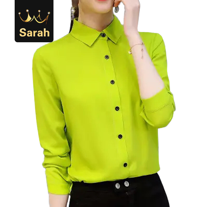 High quality Office Lady Spring Summer Long Sleeved Solid Shirt plus size Blouses Shirts Blusas
