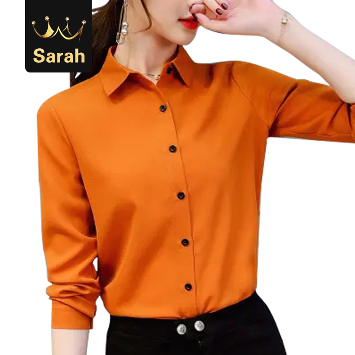 High quality Office Lady Spring Summer Long Sleeved Solid Shirt plus size Blouses Shirts Blusas