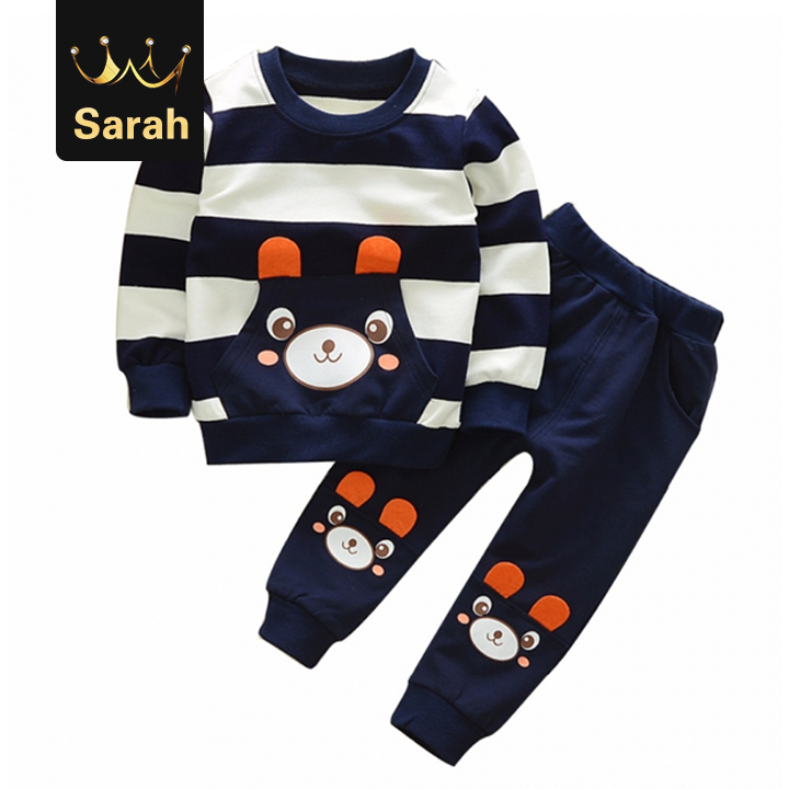 High quality Bear Kids Clothes Baby Clothing Set Toddler Boy Boutique Kids Costume suits