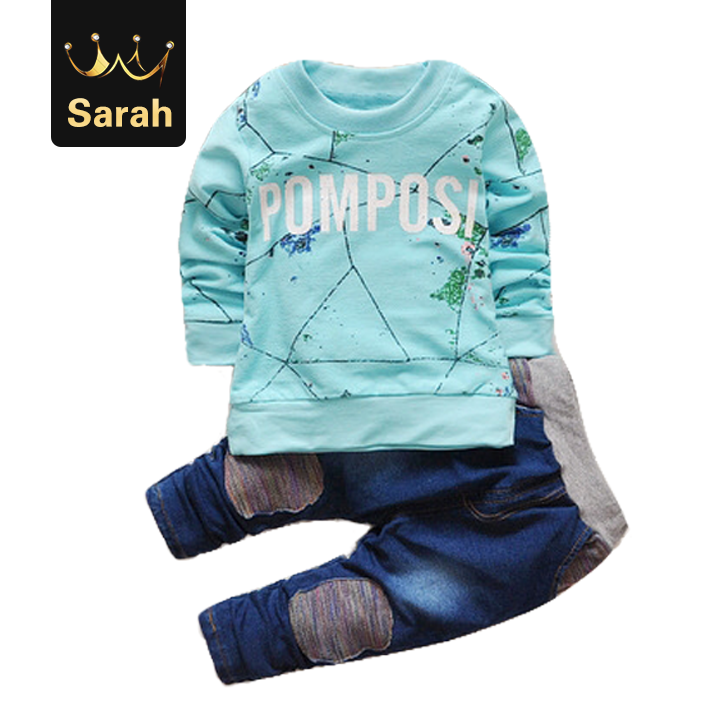 2021 High quality Children Clothing sets Hooded Coat pants letter baby Boy Suit sport tracksuit