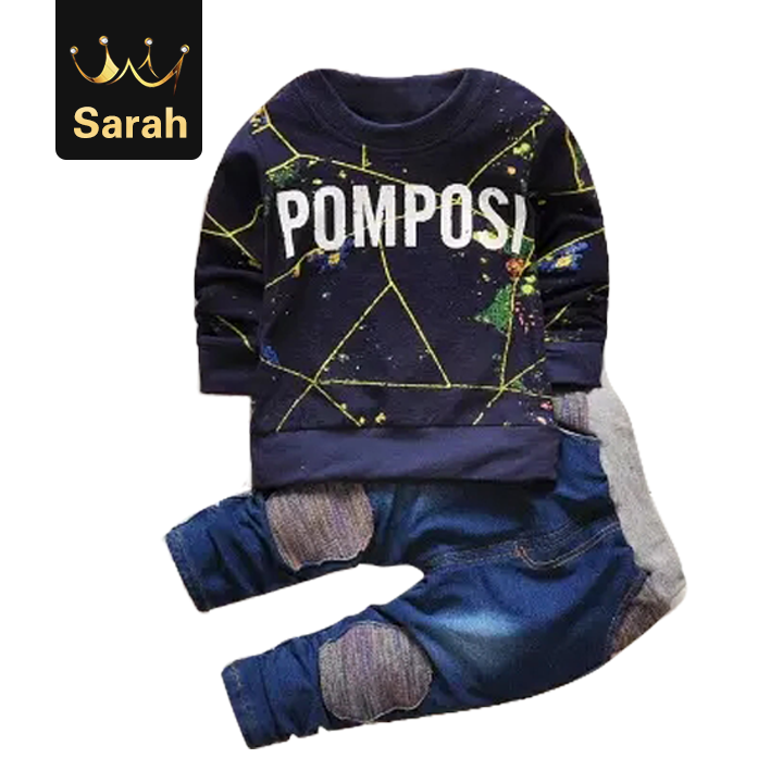 2021 High quality Children Clothing sets Hooded Coat pants letter baby Boy Suit sport tracksuit