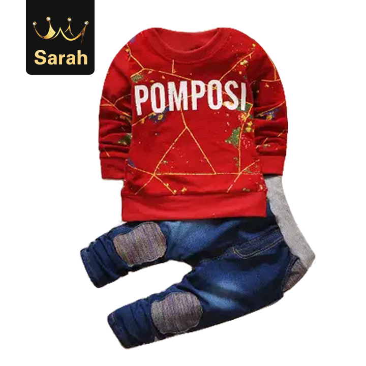 2021 High quality Children Clothing sets Hooded Coat pants letter baby Boy Suit sport tracksuit