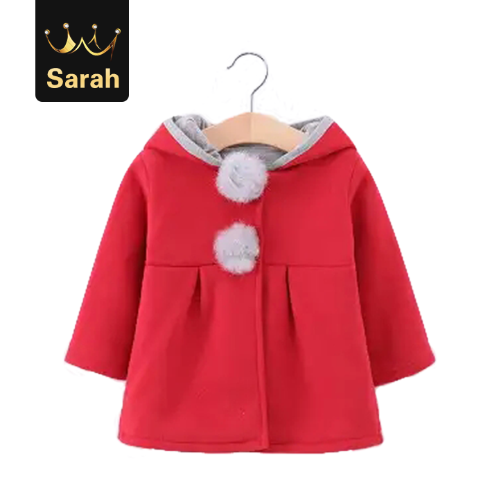 High quality Cute Rabbit Ear Hooded Girls Coat Autumn Tops Kids Warm Jacket Outerwear
