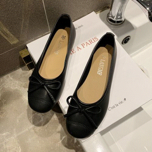 High quality  Autumn Soft Bow Women Flats Loafers Casual Shoes Woman PU Slip on Ladies Ballet Flats Women Shoes
