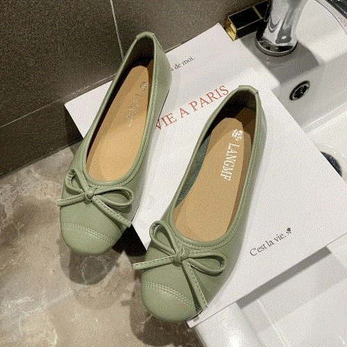 High quality  Autumn Soft Bow Women Flats Loafers Casual Shoes Woman PU Slip on Ladies Ballet Flats Women Shoes