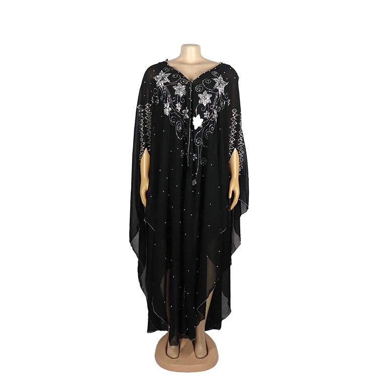 High quality Africa Dress for Women Dashiki Diamond Beaded Traditional African Clothes Abaya Muslim Dress