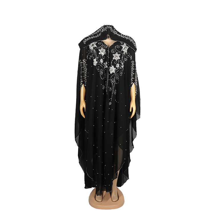 High quality Africa Dress for Women Dashiki Diamond Beaded Traditional African Clothes Abaya Muslim Dress