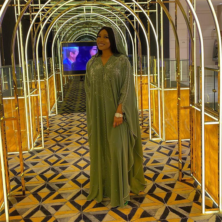 High quality Africa Dress for Women Dashiki Diamond Beaded Traditional African Clothes Abaya Muslim Dress