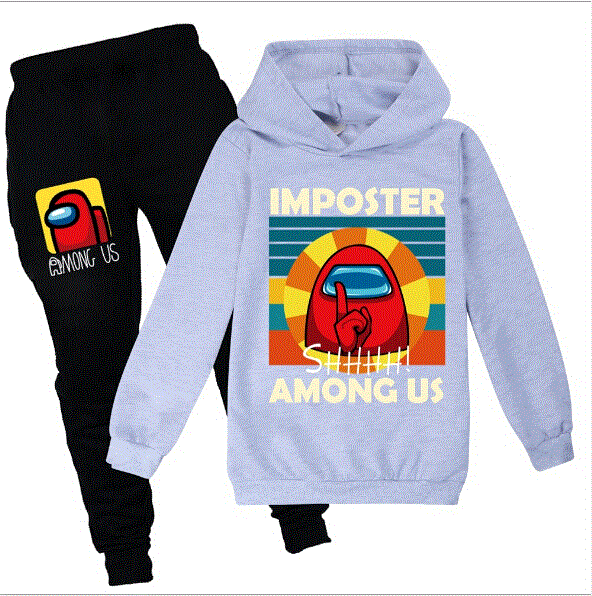 2021 High quality Kids Boys Girls Spring Clothes Sets Cartoon Tracksuit Long Sleeve Hoodies Pants Sweatshirt Outfits