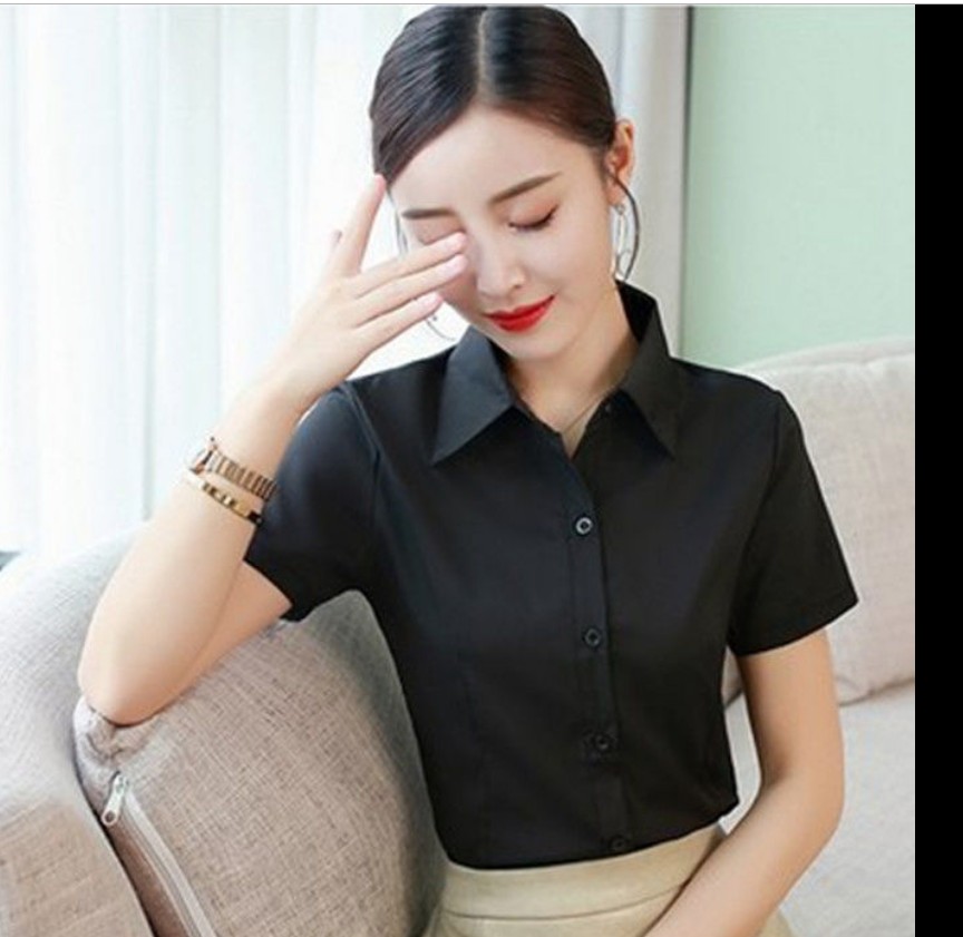 High quality Summer Chiffon Blouse Women Shirts Long Sleeve Turn Down Collar Ladies Shirt