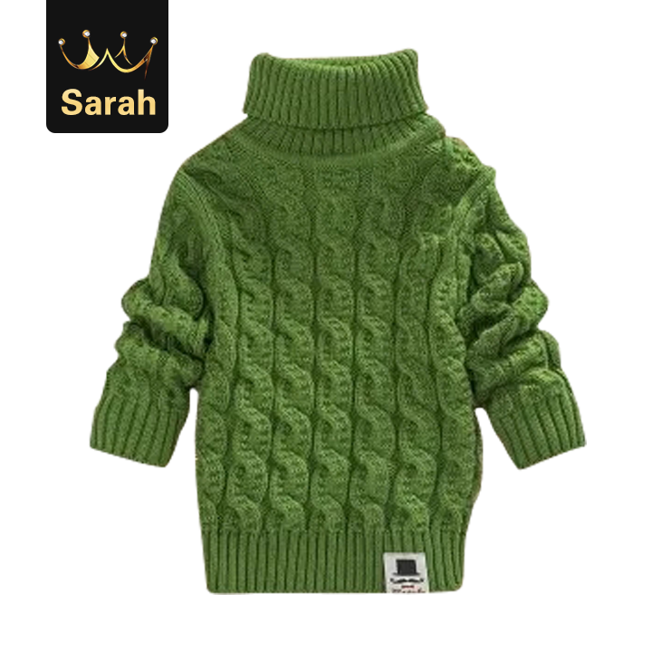 High quality Boys Girls Turtleneck Solid Kids Sweaters Soft Warm Winter Children's Sweater