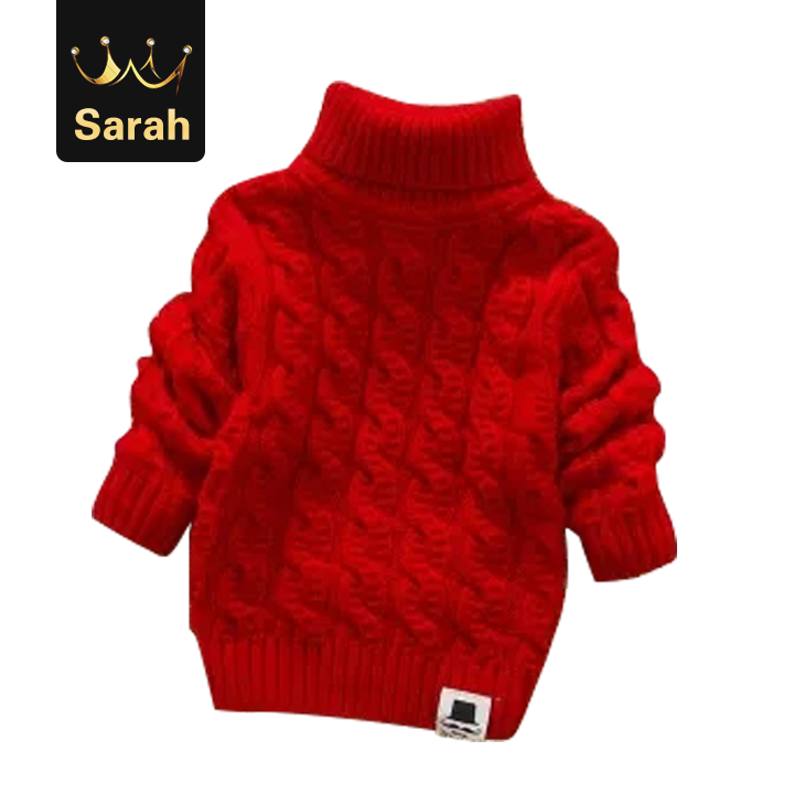 High quality Boys Girls Turtleneck Solid Kids Sweaters Soft Warm Winter Children's Sweater