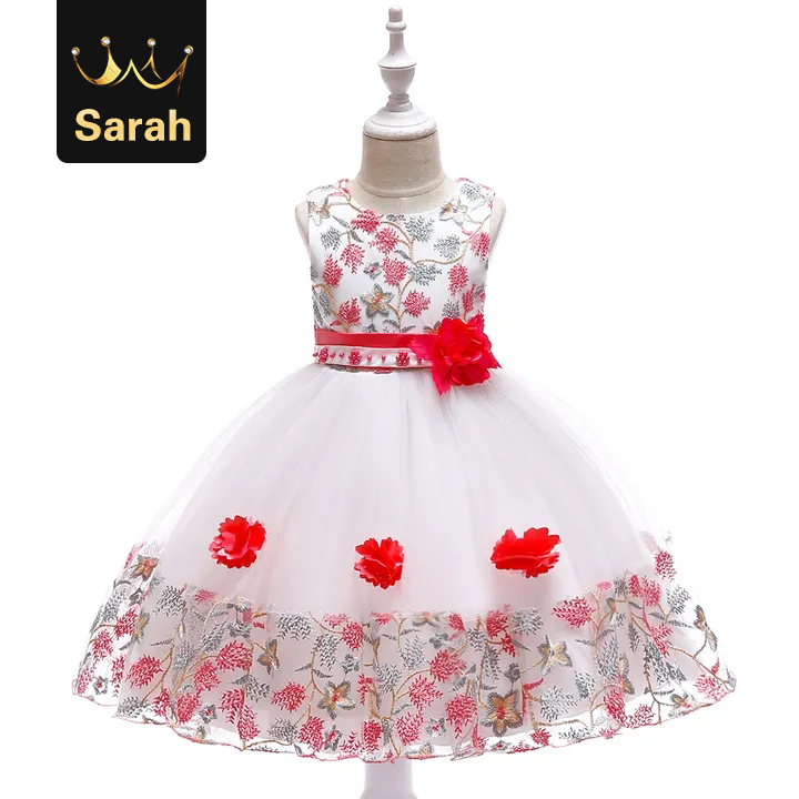 Baby Children Girl Dress Kids Ceremonies Party Dresses Princess Wedding Gown Christmas Dress