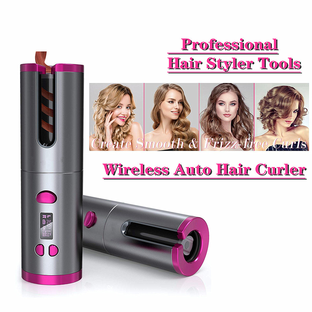 High quality Air Curler USB Cordless Automatic Hair Curler Auto Wireless Curler USB Rechargeable Hair Waver Tongs