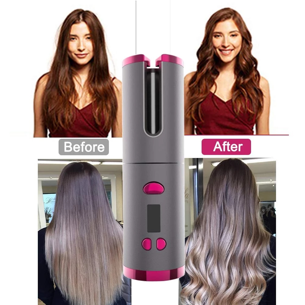 High quality Air Curler USB Cordless Automatic Hair Curler Auto Wireless Curler USB Rechargeable Hair Waver Tongs