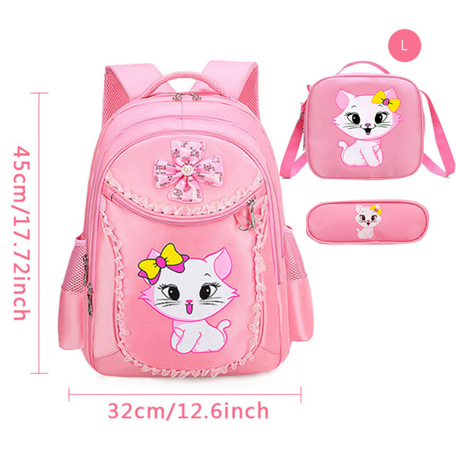 Princess Cat Children Backpack School Bags for girls Cartoon Kid Backpack Children School Backpack