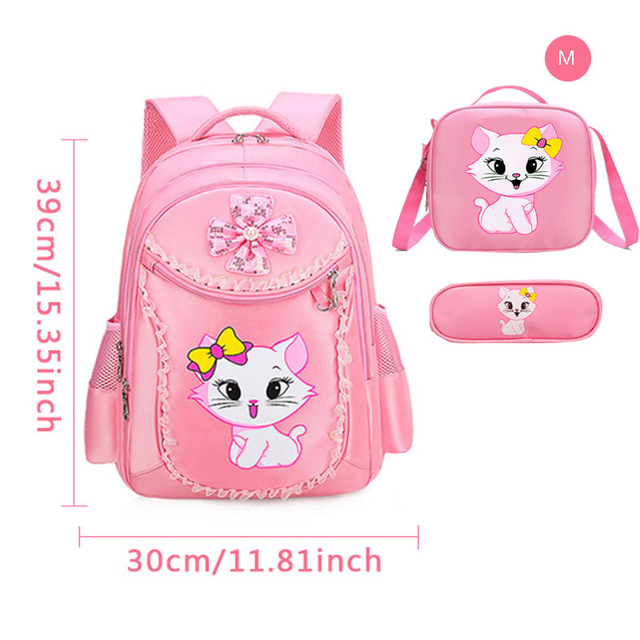 Princess Cat Children Backpack School Bags for girls Cartoon Kid Backpack Children School Backpack