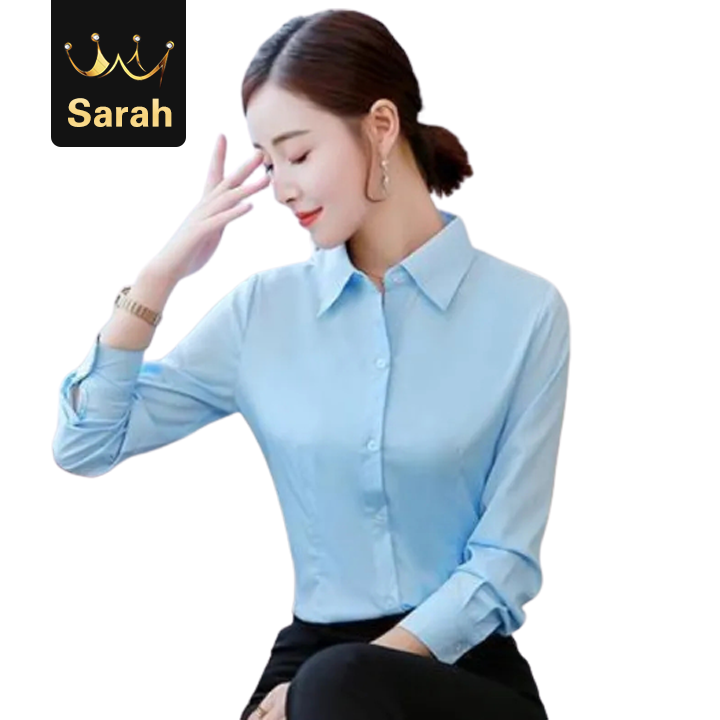 High quality Summer Chiffon Blouse Women Shirts Long Sleeve Turn Down Collar Ladies Shirt