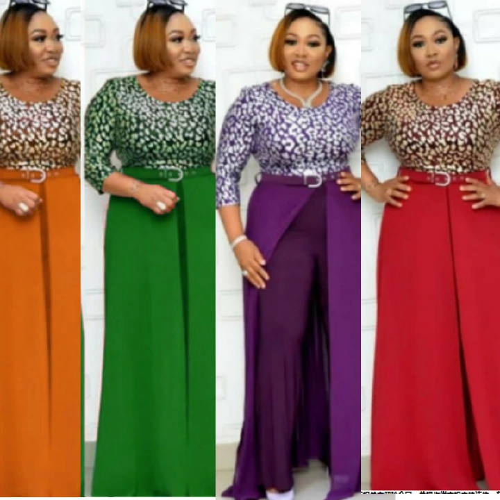 Turkey Latest Design Wide Leg Pants Jumpsuit Women Ladies Bodycon Jumpsuit