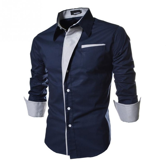 High quality Camisa Masculina Slim  Men Shirt Casual Long-Sleeved Chemise Homme Men Shirt